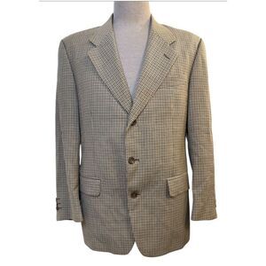Yves Saint Laurent Men’s Sport Coat Sz. 40R Check/ Print Pattern Professional
